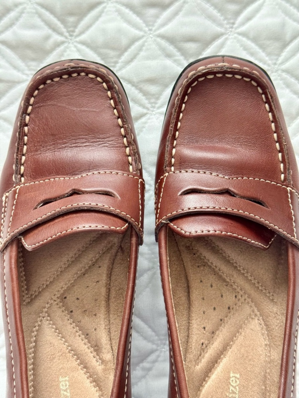 Naturalizer Women's Carletta Brown Leather Penny Loafers Flats Slip-on Size 7 - Picture 8 of 13